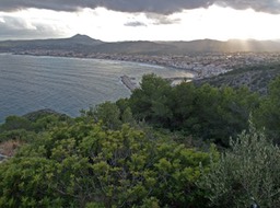 Javea, Looking across the bay towards Combra del Sol.