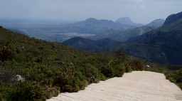 This vantage point is somewhere in the mountains west(wish) of Denia